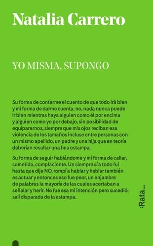 YO MISMA, SUPONGO | 9788494489112 | Natalia Carrero | Llibres.cat | Llibreria online en català | La Impossible Llibreters Barcelona