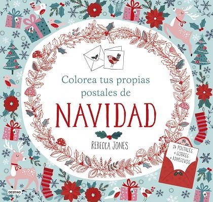 Colorea tus propias postales de Navidad | 9788408161516 | Rebecca Jones | Llibres.cat | Llibreria online en català | La Impossible Llibreters Barcelona