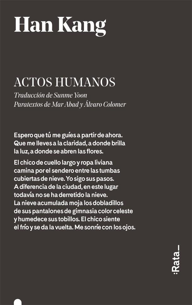 Actos humanos | 9788416738342 | Han Kang | Llibres.cat | Llibreria online en català | La Impossible Llibreters Barcelona