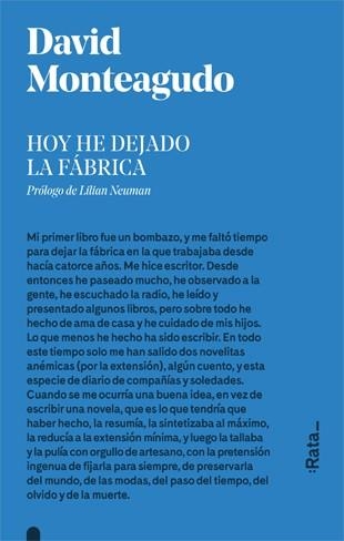 Hoy he dejado la fábrica | 9788416738281 | David Monteagudo | Llibres.cat | Llibreria online en català | La Impossible Llibreters Barcelona