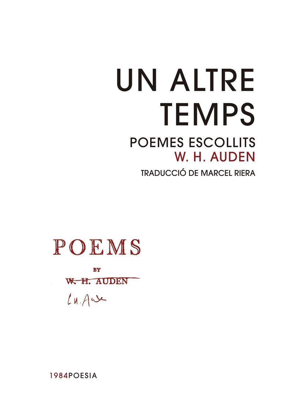 Un altre temps | 9788416987344 | Auden, Wystan Hugh | Llibres.cat | Llibreria online en català | La Impossible Llibreters Barcelona