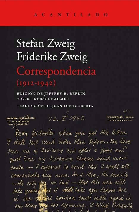 Correspondencia (1912-1942) | 9788416748181 | Zweig, Stefan/Zweig, Friedericke | Llibres.cat | Llibreria online en català | La Impossible Llibreters Barcelona