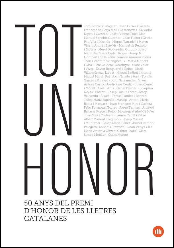 TOT UN HONOR. 50 ANYS DEL PREMI D'HONOR DE LES LLETRES CATALANES | 9788417088460 | Varios autores | Llibres.cat | Llibreria online en català | La Impossible Llibreters Barcelona