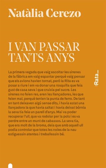 I van passar tants anys | 9788416738045 | Cerezo, Natàlia | Llibres.cat | Llibreria online en català | La Impossible Llibreters Barcelona