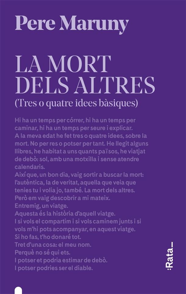 La mort dels altres | 9788416738618 | Maruny, Pere | Llibres.cat | Llibreria online en català | La Impossible Llibreters Barcelona