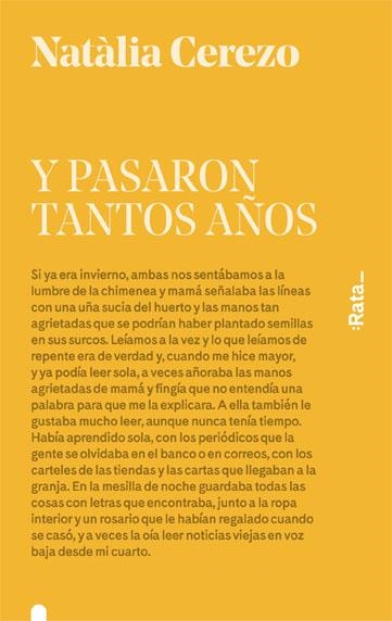 Y pasaron tantos años | 9788416738052 | Cerezo, Natàlia | Llibres.cat | Llibreria online en català | La Impossible Llibreters Barcelona