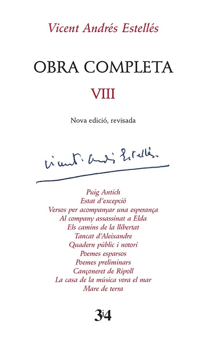 OBRA COMPLETA VIII - VICENT ANDRES ESTELLÉS | 9788417469429 | Estellés, Vicent Andrès | Llibres.cat | Llibreria online en català | La Impossible Llibreters Barcelona