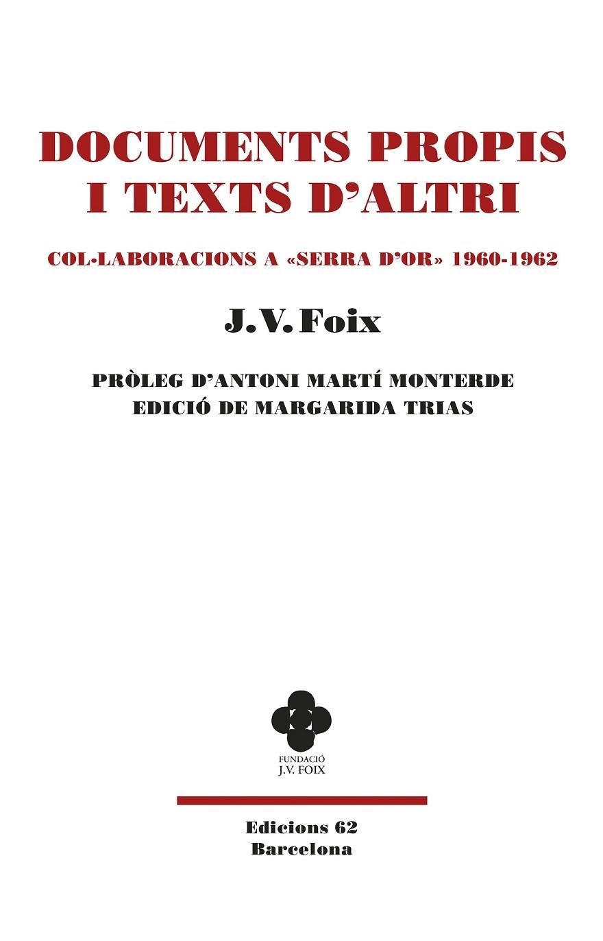 Documents propis i Texts d'altri | 9788429780802 | Foix i Mas, J. V. | Llibres.cat | Llibreria online en català | La Impossible Llibreters Barcelona