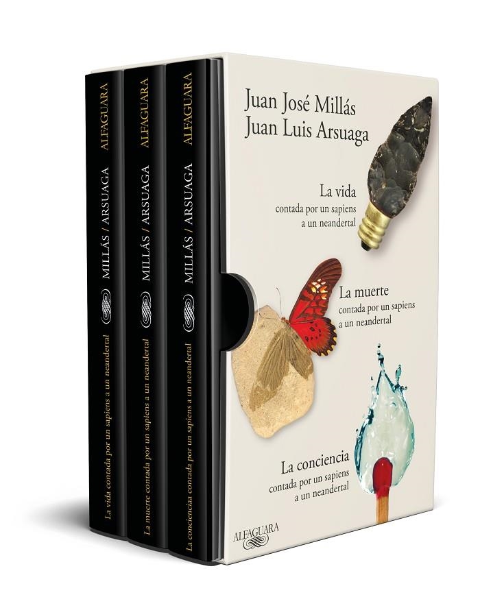 Estuche La vida, La muerte y La conciencia contadas por un sapiens a un neandert | 9788410299252 | Millás, Juan José/Arsuaga, Juan Luis | Llibres.cat | Llibreria online en català | La Impossible Llibreters Barcelona