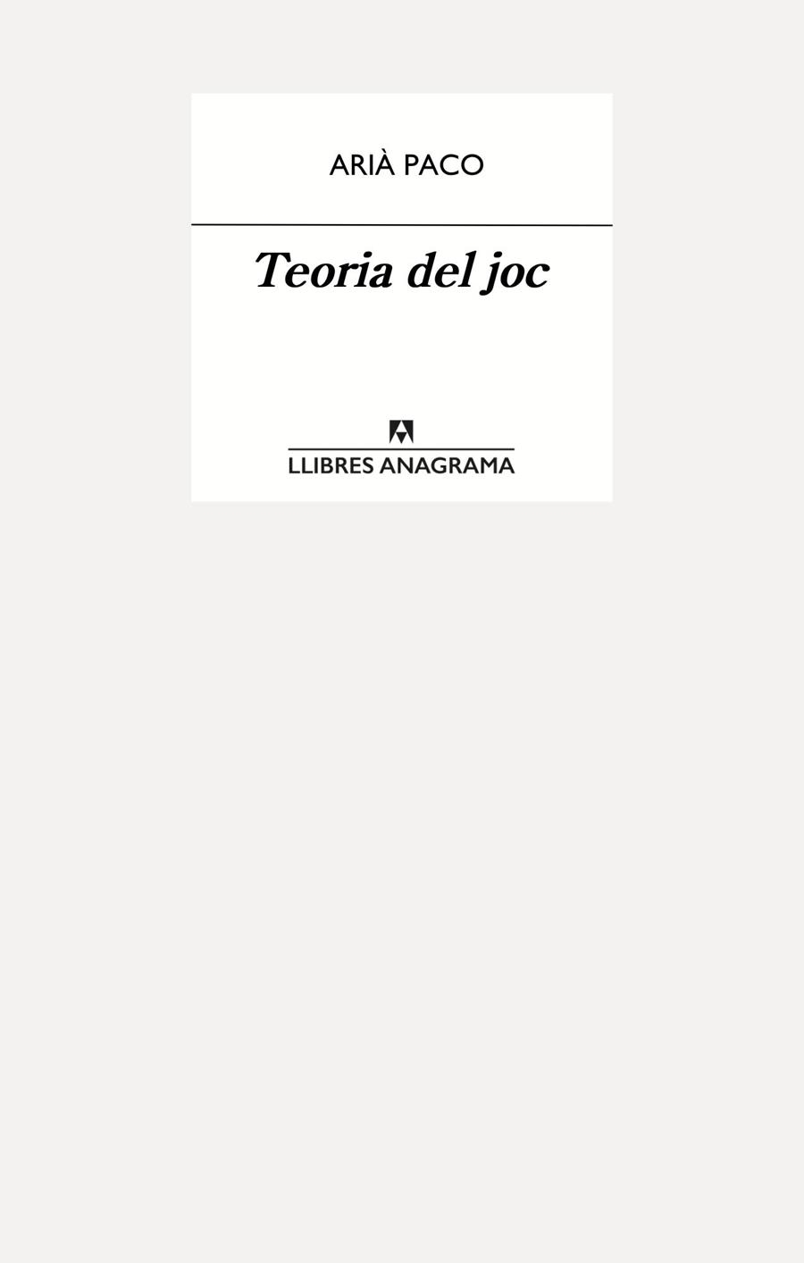 Teoria del joc | 9788433947048 | Paco, Arià | Llibres.cat | Llibreria online en català | La Impossible Llibreters Barcelona