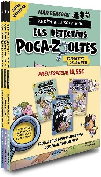 PACK Aprèn a llegir amb... Els detectius Poca-zooltes!  1,2 i 3: En lletra MAJÚS | 9791387519605 | Benegas, Mar | Llibres.cat | Llibreria online en català | La Impossible Llibreters Barcelona